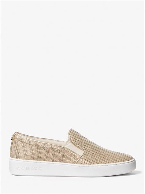 michael kors keaton slip on glitter|Michael Kors glitter chain mesh.